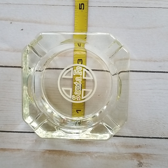 Vintage Santa fe ashtray clear glass - Picture 3 of 6